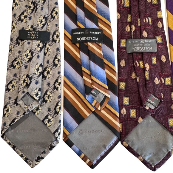 Robert Talbot Carmel Best of Class Nordstrom Silk Men Neck Tie W 3.25 x L 60 Lot - Picture 6 of 12